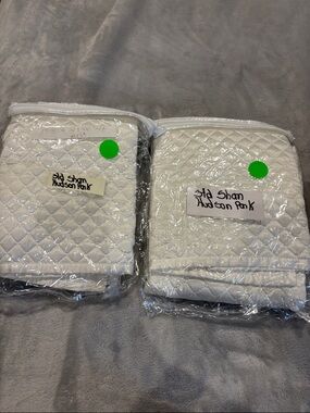 Two Hudson Park Quilted Sham Pair - White standard size
